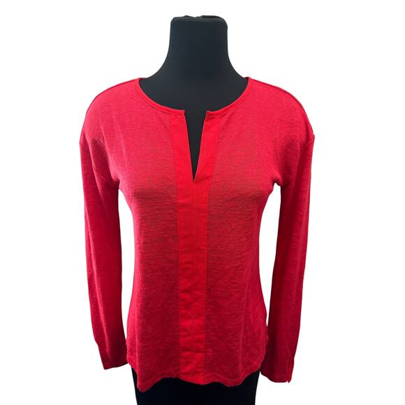 SANCTUARY | Hanna Red Lightweight Long Sleeve Top | XS - Picture 2 of 6